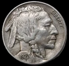 1927 buffalo nickel- CHOICE EF / FREE SHIPPING- SMH-418