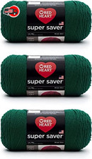 Red Heart Super Saver Yarn 3 Pack 100 Acrylic Worsted Weight For Knitting Cro...