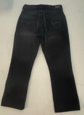 Levis 529 Curvy Boot Cut Jeans Womens 6 Black Charcoal Mid Rise Stretch Studded