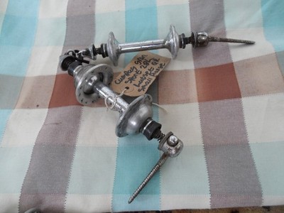1 PAAR KLEINE FLANSCH CAMPAGNOLO GRAN SPORT FAHRRAD NABEN MIT GERADEN SPIESSEN