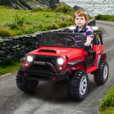 12V kids Ride On Jeep with Remote Control, Electric Car for Kids 3-8 Years, red