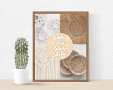 Digital Printable Wall Art | Talkless Live Better Quote Digital Art