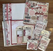 My Mind's Eye, LOST & FOUND Record It, Heirloom Scrapbook Collection Kit HEARTS,