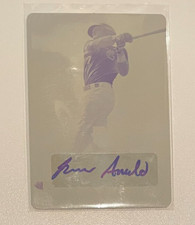 Jecorrah Arnold 2016 LEAF PERFECT GAME Yellow Plate 1/1 Card #BA091 Print-Used