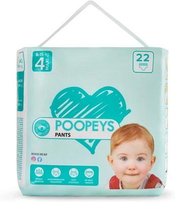 Babywindeln Windel POOPEYS Pants 22 Stück Windeln Größe 4 MAXI 8 15 kg
