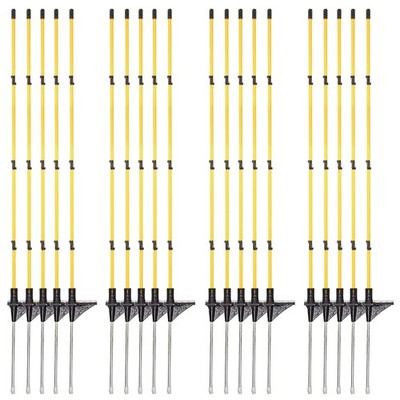 46 Inches Fiberglass Step in Electric Fence Posts,Temporary Fence Stakes for ...