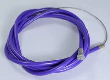 NEW BICYCLE BIKE 1 DOUBLE SHEATH HOUSING 60" + 1 BRAKE CABLE 68" PURPLE + CAPS