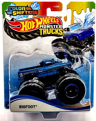 Monster Trucks HGX06 Hot Wheels Color Shifters Car JCG99 Bigfoot