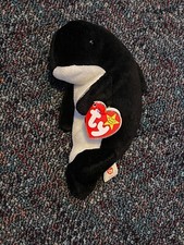 TY BEANIE BABY WAVES THE WHALE "ECHO" ERROR TAG  PVC PELLETS RETIRED