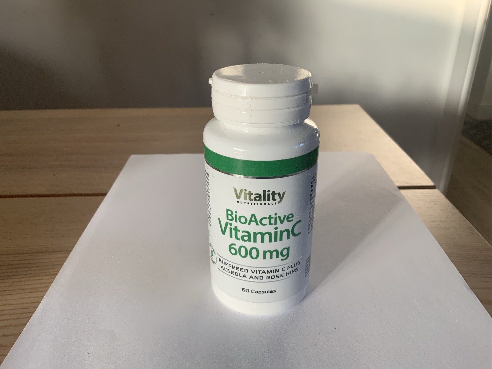 Vitality Bioactive Vitamin C 600MG - 60 Capsules - EXP: 08-2025