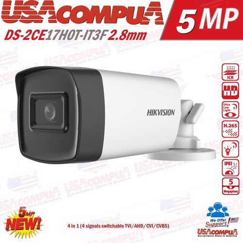 OEM 5MP Camera DS-2CE16H0T-IT3F IR 2D DNR DWDR 2.8mm Bullet Camera 2.8 MM - Picture 2 of 8