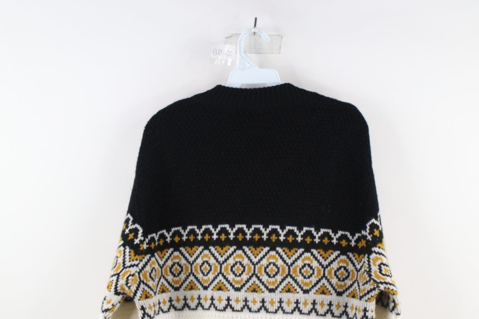 Vintage 50s 60s Mens Large Paul Mage Scandinavian Fair Isle Knit V-Neck Sweater image 8