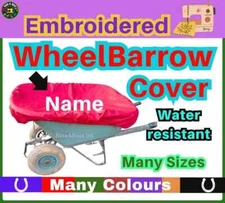 Personalised Embroidered Wheelbarrow Cover | 3 Sizes | Barrow Water Resistant