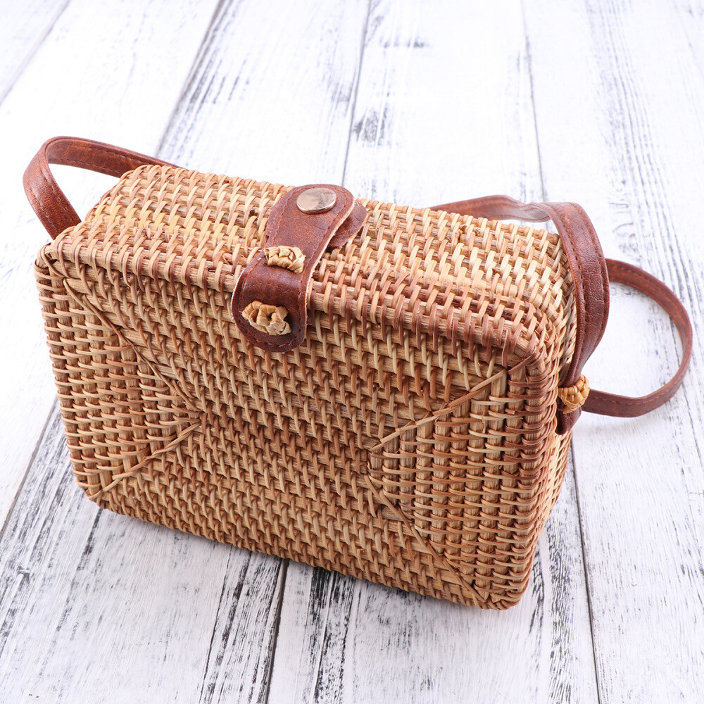 Small Woven Straw Backpack Made By Minga Women's Woven Mini