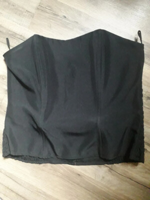 Schwarze Corsage Damen Gr 34 seitlich gerafft dehnbar sehr guter Zustand