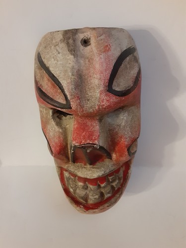Antique Vintage Mexican or Guatamalan Calavera Mask