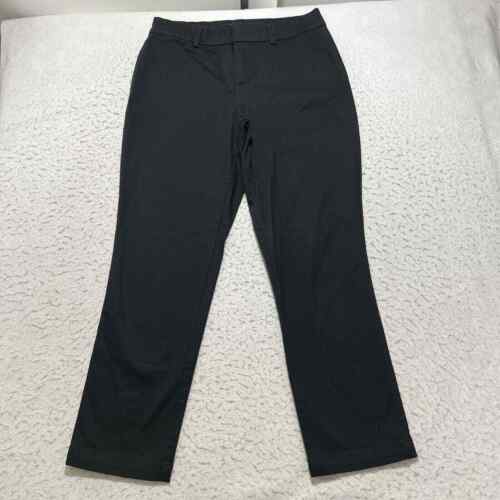 Pantalones al tobillo NYDJ Madison para mujer 4 Lift Tuck negros delanteros planos (30x27) - Imagen 1 de 12