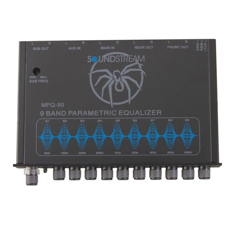 Soundstream MPQ-90 9-Band Car Graphic Equalizer w/ Subwoofer Level Control - Image 2 of 4