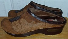 Vintage Lucky Brand Fable Leather Mule Clogs Peace Hippy BOHO Festival. Sz 9