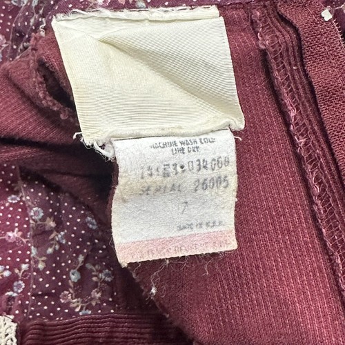 Vintage Gunne Sax Dress Prairie Cottagecore Boho Lace Size 7 Victorian Burgundy - Picture 19 of 23