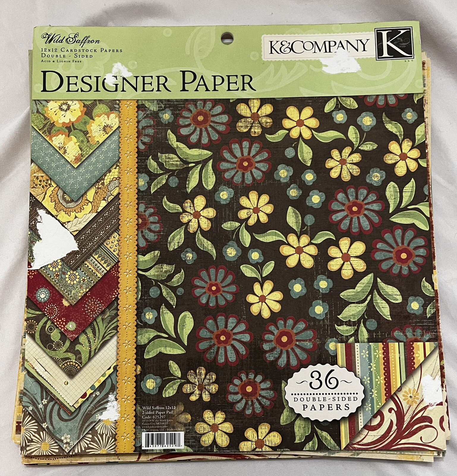 Scrapbooking Paper Pack 2 “Wild Saffron”, vintage, muted