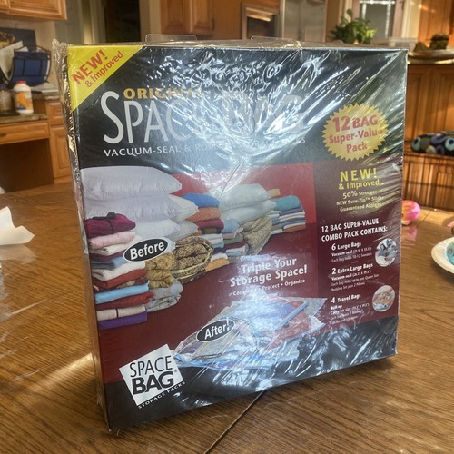 ORIGINAL SPACE BAG 12 PACK VACUUM SEAL & ROLL UP STORAGE BAGS SEALED eBay