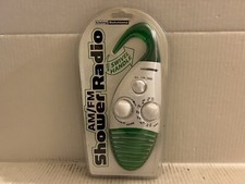 Living Solutions Green White AM/FM Shower Radio with Swivel Handle Model: 611