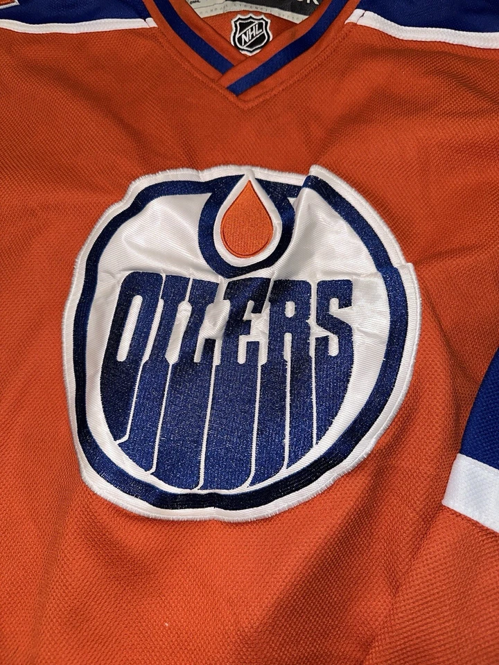 Connor McDavid Edmonton Oilers Reebok Hockey Jersey NHL Size 52 Orange Blue - Image 4 of 4