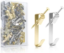 130 Pcs 30Lb Picture Hangers – Multipurpose Picture Hanging Hooks Kit Drywall Wo