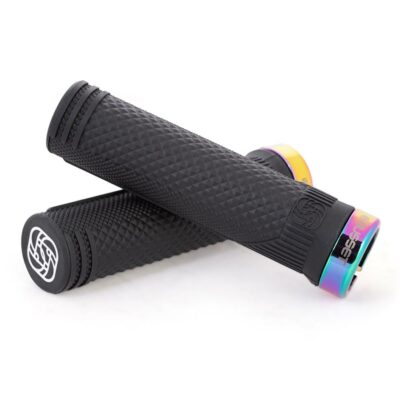 Gusset S2 Lock-On Grips Fahrrad Schraubgriffe schwarz/oilslick