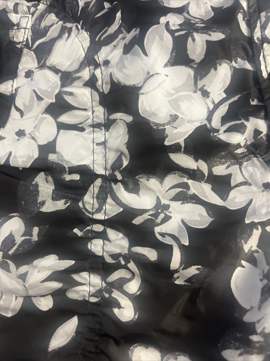 Givenchy Paris Rare Floral Print Poly shorts Sz 48 Leather Logo  