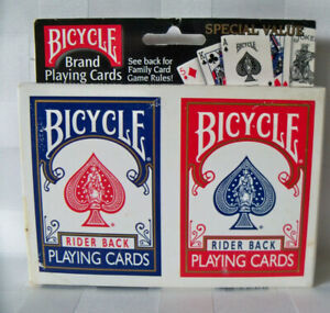 2 PACK Bicycle Standard Poker Playing Cards  Red Blue
