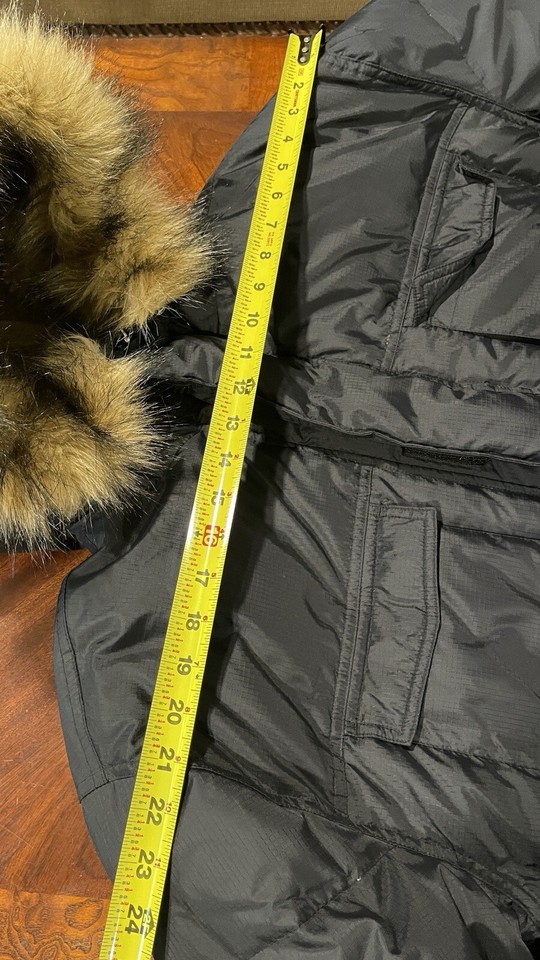 Gap mens down puffer jacket size xlarge With Faux Fur Hood eBay