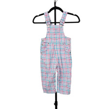 Vintage Levis Corduory Style Overalls Plaid Hearts 90s VTG 3T Girls Boys