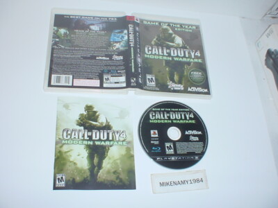 CALL OF DUTY 4: MODERN WARFARE - GAME OF THE YEAR complete -PLAYSTATION 3 PS3
