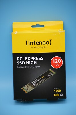 Intenso High Performance PCI Express SSD 120GB M.2 NVMe bis zu 1700MB/s (Lesen)