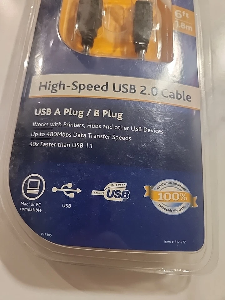 Ativa High-Speed USB 2.0 A Plug To B Plug A/B Cable 6ft - Image 4 of 4