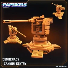 Democracy Cannon Sentry Papsikels Miniature Sci-Fi