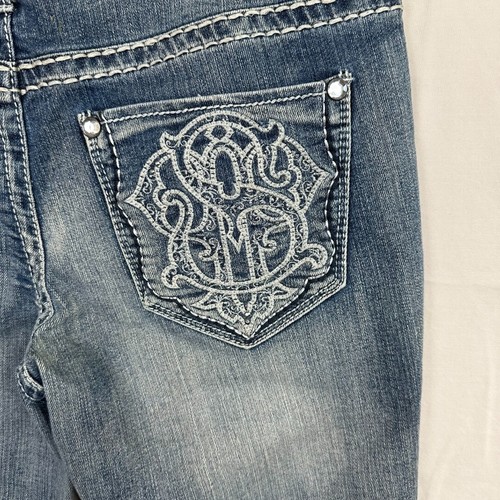 PAISLEY SKY Jeans Womens Size 10 Blue Embroidered Pockets Bootcut - Picture 10 of 10
