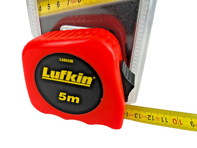 Lufkin L505CM Metall Maßband 5 Meter Rollmaßband Gürtelclip & Feststeller 19 mm