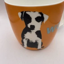 English Designer Repeat Repeat Graphic Dog Mug WOOF  DOG  For The  Dog Lover