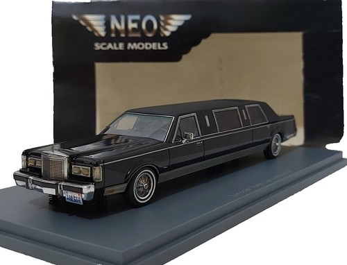 Lincoln Town Car Formal Limousine Strech 1985 Black 1:43 Neo