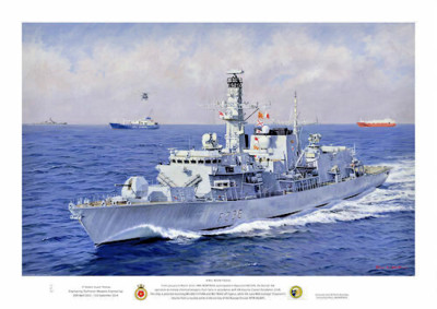 HMS MONTROSE - A3 Fine art Print 