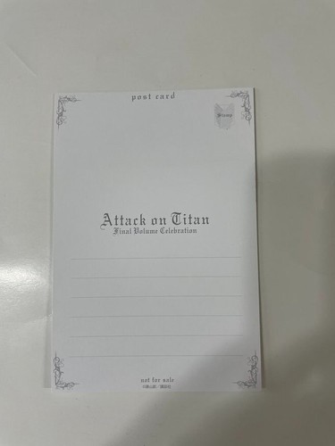 Attack on Titan Manga Final Episode Sonder Postkarte 52Typen Set Japanisch - Bild 12 von 14