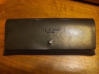 NEW Rag & Bone Leather Sunglass Case Black New RAG AND BONE Black Leather Glasses Case | eBay main image 2