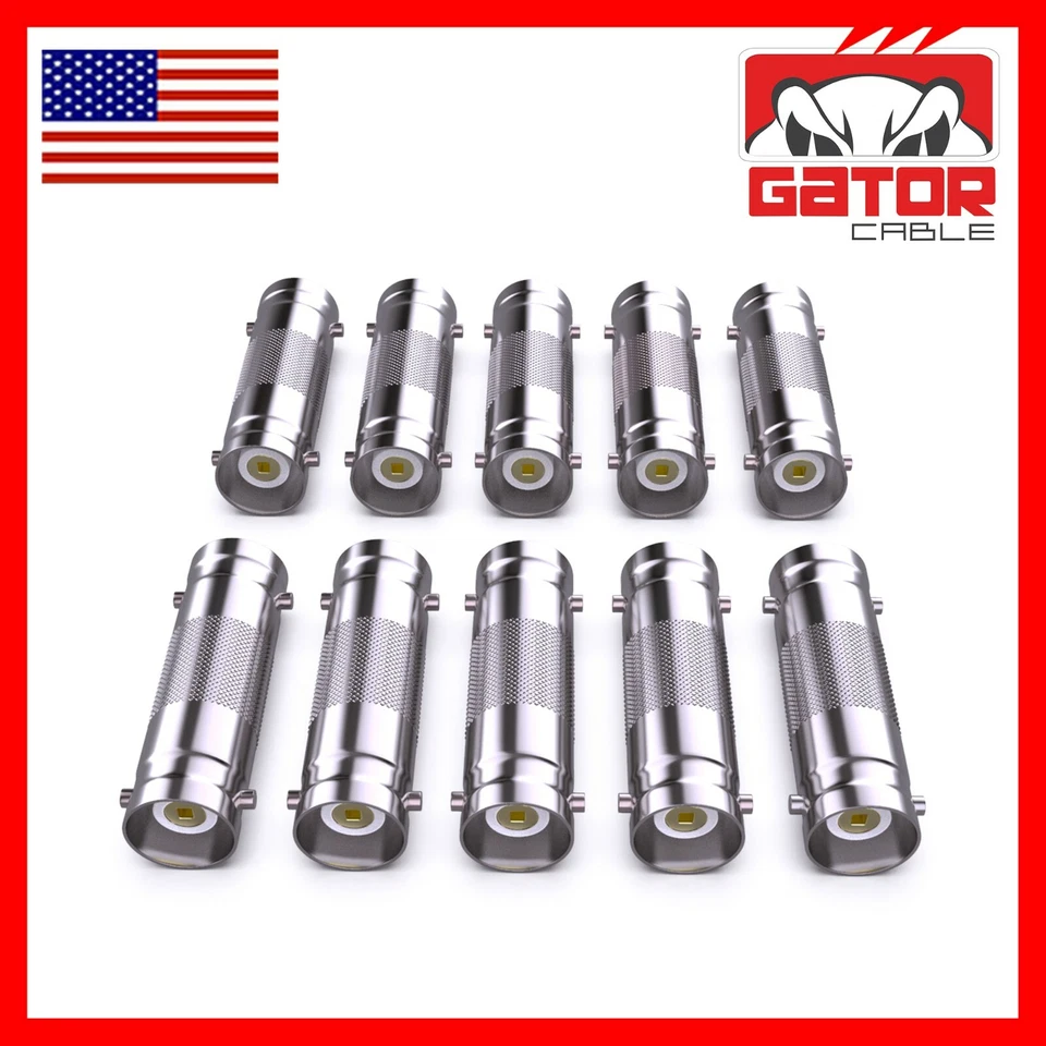 BNC Female to Female Connector Adapter Coupler Extension for CCTV Camera 10Pack  - Image 2 of 4