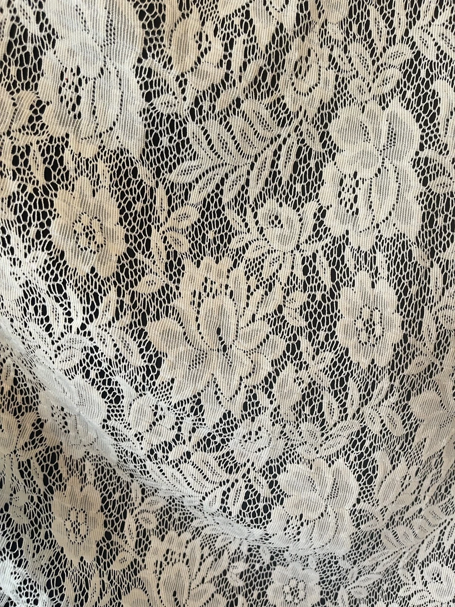 2.5 Yards, Ivory Stretch Lace Fabric