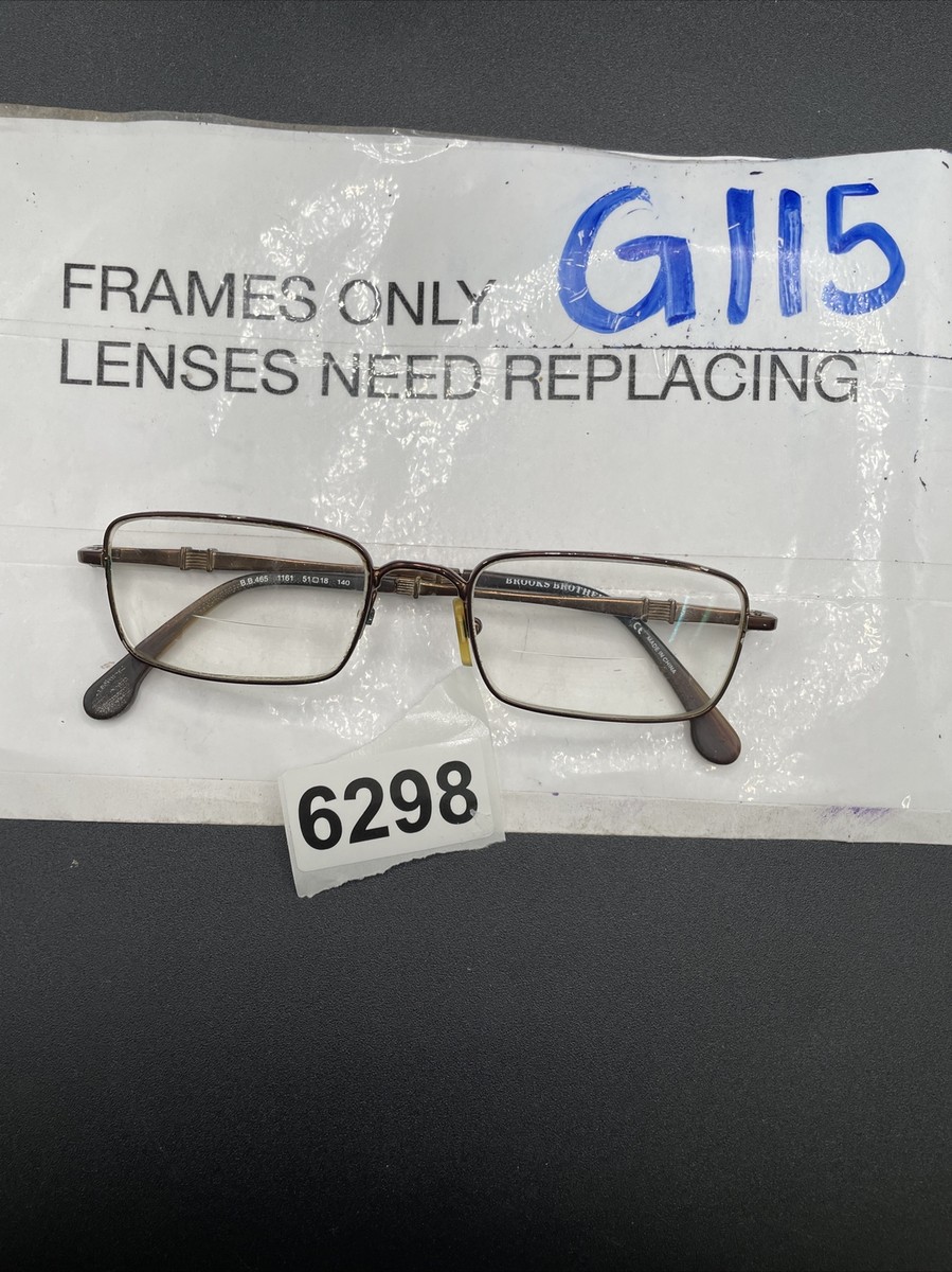 Brooks Brothers BB465 1161 Brown Rectangle Eyeglasses 51 18 140