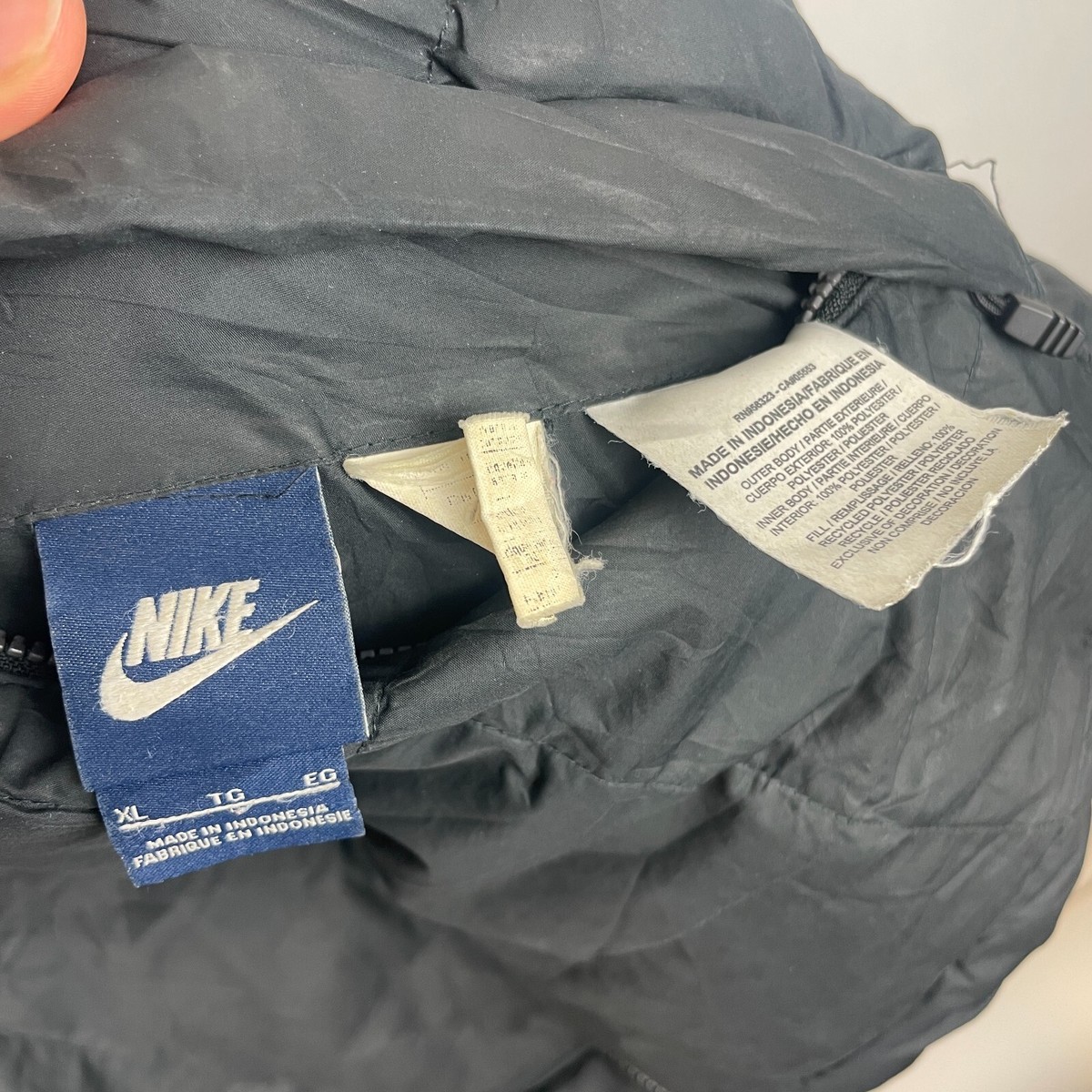 Nike Reversible Down Puffer Jacket | XL | Black/Gray | eBay