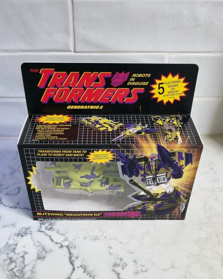 TRANSFORMERS G1 BLITZWING " MEGATRON G2 " Custom Toy figure in Custom box - Image 2 of 4
